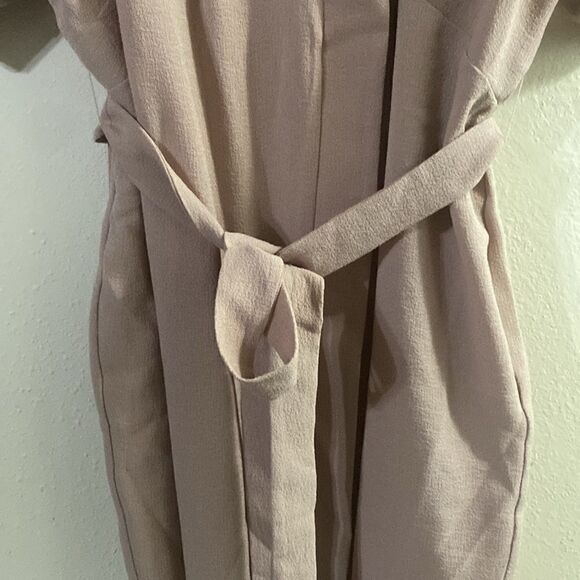 Like New Womens Mauve Blush Pink Midi Wrap Dress - Picture 8 of 9